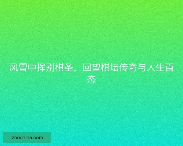 风雪中挥别棋圣,回望棋坛传奇与人生百态 风雪中挥别棋圣,回望棋坛传奇与人生百态